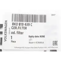 ORIGINAL AUDI Innenraumfilter Pollenfilter Aktivkohlefilter A4 B8 A5 8T Q5 8R 8K0819439C