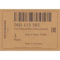ORIGINAL VW AUDI &Ouml;lfilter Golf 5 6 Passat A3 A4 Leon Octavia 2.0/2.5 TSI/TFSI 06D115562
