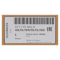 ORIGINAL VW &Ouml;lfilter Golf 4-6 Passat T4 T5 A3 A4 A6 Leon Octavia 1.2-2.5 TDI 071115562A