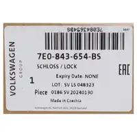 ORIGINAL VW Door Lock, Sliding Door, Sliding Door Lock, Transporter T5, Right Side, 7E0843654BS