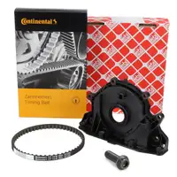 CONTI Zahnriemen &Ouml;lpumpe + Schraube + febi Wellendichtring f&uuml;r VW Golf 7 1.6/2.0 TDI