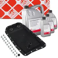 febi Getriebe&ouml;lwanne + Filter + Dichtung + 8L Getriebe&ouml;l f&uuml;r BMW 6HP26 6HP28 6HP32