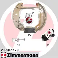 ZIMMERMANN Bremsbacken + Radbremszylinder f&uuml;r Mercedes W168 ab 08.1998 ab Fgst