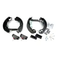 ZIMMERMANN Brake Drums + Brake Shoes + Rear Wheel Brake Cylinders for OPEL Corsa C with ABS