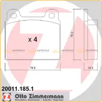 ZIMMERMANN Brake Discs + Pads for VW Transporter Bulli T2 (from August 1972) &ndash; Front