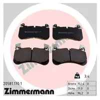 ZIMMERMANN Bremsscheiben + Bel&auml;ge f&uuml;r LAND ROVER Discovery 5 L462 19 Zoll ab Fgst. vorne