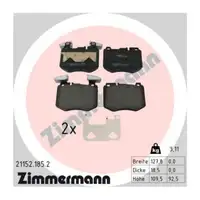 ZIMMERMANN Brake Pads for MERCEDES-BENZ GLC X253 C253 (without Sport Package) - Front 0004208503