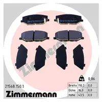 ZIMMERMANN Brake Discs + Brake Pads for SUZUKI Jimny A6G 1.5 AllGrip 102 hp (front)