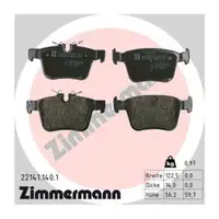 ZIMMERMANN Brake Pads for JAGUAR I-Pace (X590) EV400 AWD 400 hp (rear)
