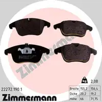 ZIMMERMANN Bremsscheiben + Bremsbel&auml;ge f&uuml;r JAGUAR XE X760 16 Zoll vorne