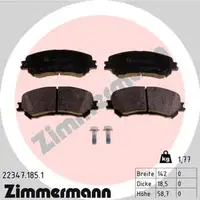ZIMMERMANN Bremsscheiben + Bremsbel&auml;ge f&uuml;r RENAULT Arkana 1 LCM_ LDN_ E-Tech vorne