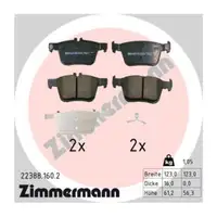 Zimmermann SPORT Brake Discs + Pads for VW T-Roc (A11, D11), Audi Q2, GA, Ateca (Rear)