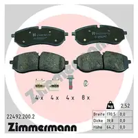 Zimmermann SPORT Brake Discs + Pads Sensor for VW Grand California Crafter 1LC (Rear)