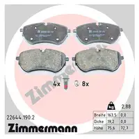 ZIMMERMANN Brake Discs + Pads + Sensor for VW California Multivan T7 PR-1LB (Front)