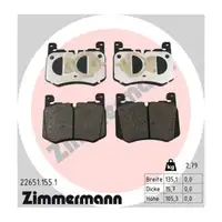 ZIMMERMANN Brake Pads for LAND ROVER Range Rover Velar (L560) 5.0 SCV8 4x4 (Front)