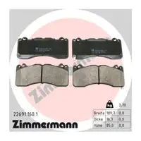 ZIMMERMANN Brake Pads for FORD Mustang MK6 with Performance Brakes (Front) 2044148