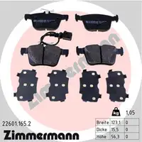 Zimmermann SPORT Bremsscheiben + Bel&auml;ge f&uuml;r AUDI RS3 8V TTRS FV 367/400 PS hinten