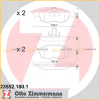 ZIMMERMANN Brake Discs + Brake Pads for FIAT Doblo 223_ (model year 2005 and later) &ndash; front
