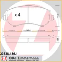 ZIMMERMANN Brake Discs + Pads for CHRYSLER Voyager 4 RG RS 2.4, 3.3, 2.5 CRD (inches, front)
