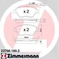 ZIMMERMANN Bremsscheiben + Bel&auml;ge + Wako f&uuml;r ALFA ROMEO Mito 955_ vorne