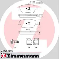 ZIMMERMANN Bremsscheiben + Bel&auml;ge + Wako f&uuml;r ALFA ROMEO Mito 955_ vorne