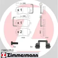 Zimmermann SPORT Bremsscheiben + Bel&auml;ge + Wako f&uuml;r VW Phaeton 3D PR-1KD hinten
