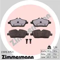 ZIMMERMANN rd:z Bremsbel&auml;ge f&uuml;r BMW E81-88 F45 i3 MINI F55-59 F55-57 vorne