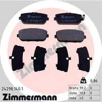 ZIMMERMANN Bremsscheiben + Bremsbel&auml;ge f&uuml;r MAZDA MX-5 4 ND 1.5 131/132 PS hinten