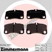 ZIMMERMANN Bremsscheiben + Bel&auml;ge + Wako f&uuml;r PORSCHE 997 3.6 Carrera / 4 345 PS hinten
