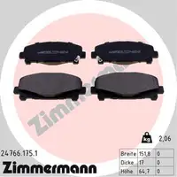 ZIMMERMANN Brake Discs + Pads for HONDA Accord 8 with Full Automatic Transmission + 9 (Front)