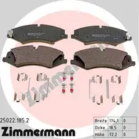 ZIMMERMANN Bremsscheiben + Bel&auml;ge f&uuml;r LAND ROVER Discovery 5 L462 19 Zoll vorne