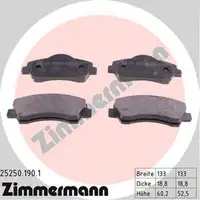 ZIMMERMANN Brake Discs + Brake Pads for PEUGEOT 308 2/SW (2 front)