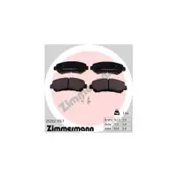 ZIMMERMANN Brake Discs + Pads for NISSAN Qashqai 1 J10 X-Trail T31 (Front)