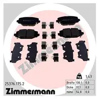 ZIMMERMANN Bremsscheiben + Bremsbel&auml;ge f&uuml;r FIAT Freemont 345_ bis 01.2014 hinten
