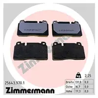 ZIMMERMANN rd:z Bremsbel&auml;ge f&uuml;r AUDI A6 C7 A7 4G Q5 8RB FY PORSCHE Macan (95B) vorne