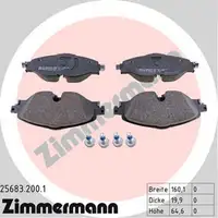 ZIMMERMANN Brake Discs + Brake Pads for VW Golf 7, Passat B8, Caddy 4, and Arteon (Front)