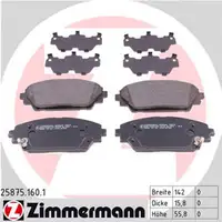 ZIMMERMANN Brake Discs + Brake Pads for MAZDA 3 BM BN 2.0 2.2 D CX-3 DK (Front)
