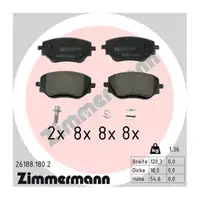 ZIMMERMANN Brake Discs + Pads for RENAULT Clio 5 16/17-inch NISSAN 5 1.0 IG-T (front)