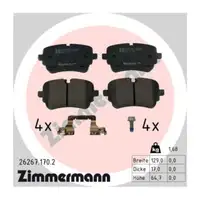 ZIMMERMANN Bremsscheiben + Bremsbel&auml;ge + Sensor f&uuml;r AUDI A6 C8 A7 4K Q8 / E-Tron GE hinten