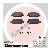 ZIMMERMANN Brake Discs + Brake Pads for TESLA Model Y 5YJY (without rear performance brakes)