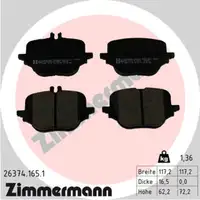 Zimmermann FORMULA S Bremsscheiben + Bel&auml;ge + Sensor f&uuml;r MERCEDES W206 C300e X254 hinten