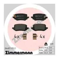 ZIMMERMANN Bremsbel&auml;ge Bremskl&ouml;tze f&uuml;r HYUNDAI Tucson (NX4) KIA Sportage 5 (NQ5) hinten