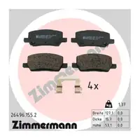 ZIMMERMANN Brake Kit: Brake Discs + Brake Pads for TESLA Model S 5YJS (Rear)