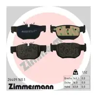 ZIMMERMANN Bremsbel&auml;ge f&uuml;r LAND ROVER Range Rover Velar (L560) 5.0 SCV8 4x4 hinten