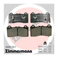 ZIMMERMANN Brake Pads for FORD Focus 4 MK4 ST Mustang Mache-E (Front) 2483460