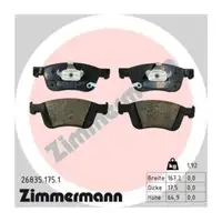 ZIMMERMANN Bremsbel&auml;ge f&uuml;r NISSAN X-Trail 4 RENAULT Austral Espace 6 Megane E-Tech vorne