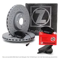 ZIMMERMANN Bremsscheiben + Bel&auml;ge + Wako f&uuml;r MERCEDES W166 X166 C292 vorne