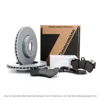 ZIMMERMANN Bremsscheiben + pb:z Bel&auml;ge Sensor f&uuml;r PORSCHE 944 2.5 Turbo 3.0 S2 968 hinten