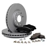 ZIMMERMANN Brake Discs + Pads for OPEL Corsa C, Meriva A, Tigra B (Front)