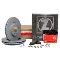ZIMMERMANN Brake Discs + Pads for OPEL Corsa C, Meriva A, Tigra B (Front)